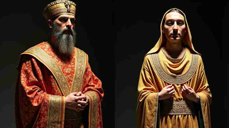 Fashion and Identity in Ancient Cultures: A Comparative Study, Concept art for illustrative purpose, tags: nell'antica la - Monok