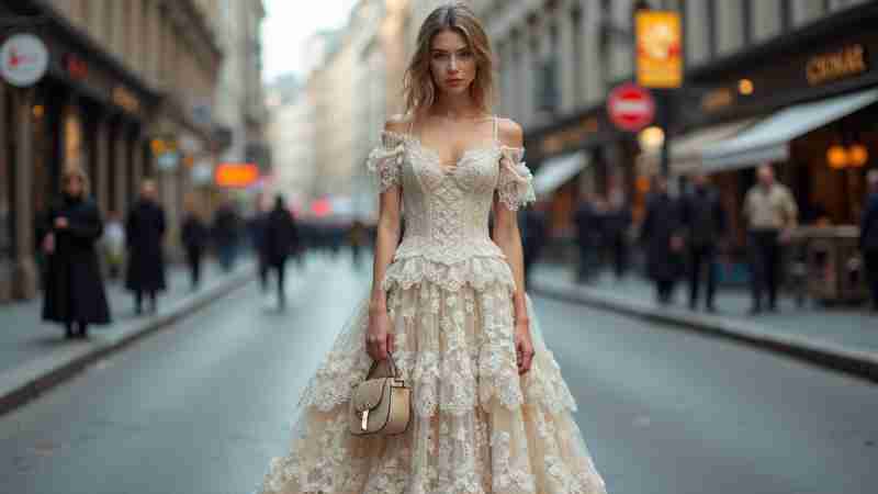 21st Century Revival of Victorian Fashion: A Modern Renaissance, Concept art for illustrative purpose, tags: è - Monok